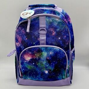 Choco Mocha Purple Galaxy Backpack for Teen Girls 17" X 13"